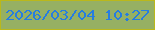 文字の大きさ：2、枠の色：bab81b、背景の色：96b063、文字の色：267de0 無料ブログパーツのブログ時計