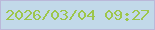 文字の大きさ：1、枠の色：bab8d9、背景の色：c2d9e9、文字の色：9dc64c 無料ブログパーツのブログ時計