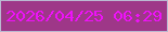 文字の大きさ：5、枠の色：bab9d1、背景の色：9e3788、文字の色：ee12f9 無料ブログパーツのブログ時計