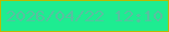 文字の大きさ：4、枠の色：baba00、背景の色：1eec91、文字の色：58c0a0 無料ブログパーツのブログ時計