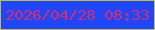 文字の大きさ：2、枠の色：bac151、背景の色：2145f8、文字の色：d12e71 無料ブログパーツのブログ時計