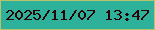 文字の大きさ：1、枠の色：bac168、背景の色：2db19b、文字の色：280305 無料ブログパーツのブログ時計