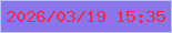 文字の大きさ：3、枠の色：bac1fe、背景の色：8b75eb、文字の色：fe243e 無料ブログパーツのブログ時計