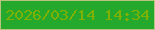 文字の大きさ：1、枠の色：bac27f、背景の色：25a92c、文字の色：7fb104 無料ブログパーツのブログ時計