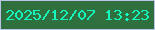 文字の大きさ：1、枠の色：bac4e9、背景の色：2f703e、文字の色：15f8bf 無料ブログパーツのブログ時計