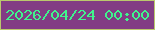 文字の大きさ：1、枠の色：bac96d、背景の色：823d84、文字の色：40f48d 無料ブログパーツのブログ時計