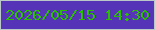 文字の大きさ：1、枠の色：bac9c8、背景の色：5634b7、文字の色：28bf02 無料ブログパーツのブログ時計