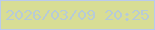文字の大きさ：2、枠の色：bacaee、背景の色：d8dd95、文字の色：b7cbd6 無料ブログパーツのブログ時計