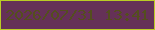 文字の大きさ：5、枠の色：bacc25、背景の色：653157、文字の色：544e1e 無料ブログパーツのブログ時計