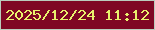 文字の大きさ：1、枠の色：baccbd、背景の色：7f0724、文字の色：e9f26d 無料ブログパーツのブログ時計