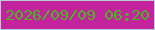 文字の大きさ：1、枠の色：bacdd7、背景の色：c3239d、文字の色：49b61f 無料ブログパーツのブログ時計