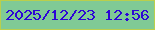 文字の大きさ：4、枠の色：bacf4c、背景の色：80ca96、文字の色：2d05d6 無料ブログパーツのブログ時計