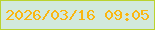 文字の大きさ：3、枠の色：bad32e、背景の色：d2e9dc、文字の色：fab60f 無料ブログパーツのブログ時計