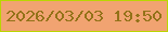 文字の大きさ：3、枠の色：bad501、背景の色：f1a371、文字の色：937218 無料ブログパーツのブログ時計
