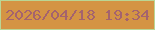 文字の大きさ：1、枠の色：bad694、背景の色：d49444、文字の色：a4636e 無料ブログパーツのブログ時計