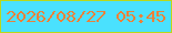 文字の大きさ：5、枠の色：bad71b、背景の色：4ae1fe、文字の色：eb813a 無料ブログパーツのブログ時計
