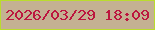 文字の大きさ：2、枠の色：badc2d、背景の色：c4b192、文字の色：bc163f 無料ブログパーツのブログ時計
