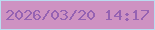 文字の大きさ：2、枠の色：badcf0、背景の色：ce92c2、文字の色：9662b2 無料ブログパーツのブログ時計