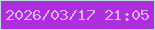 文字の大きさ：5、枠の色：baded6、背景の色：ad2edd、文字の色：e3abf4 無料ブログパーツのブログ時計