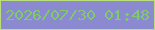 文字の大きさ：4、枠の色：badf78、背景の色：8b8ad0、文字の色：7fca69 無料ブログパーツのブログ時計