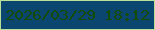 文字の大きさ：4、枠の色：badf97、背景の色：0b4671、文字の色：144b06 無料ブログパーツのブログ時計