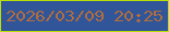 文字の大きさ：5、枠の色：bae007、背景の色：305598、文字の色：b06d3f 無料ブログパーツのブログ時計