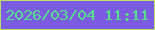 文字の大きさ：2、枠の色：bae16d、背景の色：7b5ce1、文字の色：55df8c 無料ブログパーツのブログ時計