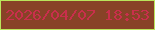 文字の大きさ：5、枠の色：bae45b、背景の色：884227、文字の色：c92f4c 無料ブログパーツのブログ時計