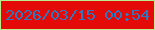 文字の大きさ：4、枠の色：baed8d、背景の色：e30a08、文字の色：3077be 無料ブログパーツのブログ時計