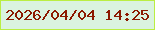 文字の大きさ：5、枠の色：baee42、背景の色：daf3df、文字の色：8c1900 無料ブログパーツのブログ時計