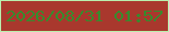 文字の大きさ：5、枠の色：baefae、背景の色：a9382d、文字の色：378b2d 無料ブログパーツのブログ時計