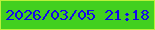 文字の大きさ：5、枠の色：baf13c、背景の色：42d01f、文字の色：1306ee 無料ブログパーツのブログ時計
