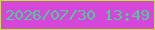 文字の大きさ：3、枠の色：baf31c、背景の色：d547d8、文字の色：4dcd93 無料ブログパーツのブログ時計