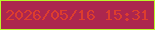 文字の大きさ：2、枠の色：baf62b、背景の色：ac264e、文字の色：dd3d2e 無料ブログパーツのブログ時計