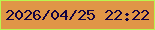 文字の大きさ：5、枠の色：baf64f、背景の色：e09647、文字の色：120242 無料ブログパーツのブログ時計