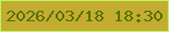 文字の大きさ：2、枠の色：baf75e、背景の色：c3ac30、文字の色：527109 無料ブログパーツのブログ時計