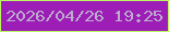 文字の大きさ：5、枠の色：baf760、背景の色：9d1eb7、文字の色：bbaccc 無料ブログパーツのブログ時計