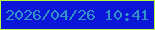 文字の大きさ：2、枠の色：bafd3e、背景の色：0b16d8、文字の色：3192c7 無料ブログパーツのブログ時計