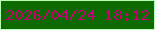 文字の大きさ：5、枠の色：bafeb7、背景の色：0d6a01、文字の色：c20374 無料ブログパーツのブログ時計