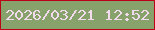 文字の大きさ：3、枠の色：bb0218、背景の色：88a26b、文字の色：f2dbec 無料ブログパーツのブログ時計