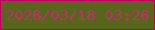 文字の大きさ：3、枠の色：bb0260、背景の色：56671a、文字の色：c12c72 無料ブログパーツのブログ時計