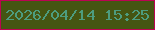 文字の大きさ：2、枠の色：bb0352、背景の色：455512、文字の色：4d9c7f 無料ブログパーツのブログ時計