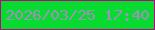 文字の大きさ：5、枠の色：bb0383、背景の色：07db2f、文字の色：a28fc0 無料ブログパーツのブログ時計