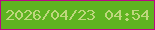 文字の大きさ：2、枠の色：bb0885、背景の色：5fb321、文字の色：bed77d 無料ブログパーツのブログ時計