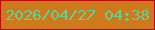 文字の大きさ：2、枠の色：bb0909、背景の色：ce791b、文字の色：60d396 無料ブログパーツのブログ時計