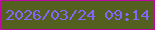 文字の大きさ：2、枠の色：bb09a1、背景の色：536020、文字の色：8466fd 無料ブログパーツのブログ時計