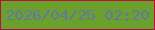文字の大きさ：1、枠の色：bb0d3e、背景の色：69a12c、文字の色：6376a6 無料ブログパーツのブログ時計