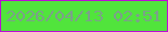 文字の大きさ：5、枠の色：bb0dd5、背景の色：51e43c、文字の色：7ba189 無料ブログパーツのブログ時計