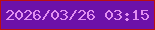 文字の大きさ：4、枠の色：bb100d、背景の色：6d11a8、文字の色：e28ff1 無料ブログパーツのブログ時計