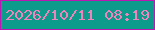 文字の大きさ：4、枠の色：bb17b1、背景の色：0d9b8b、文字の色：f083bc 無料ブログパーツのブログ時計